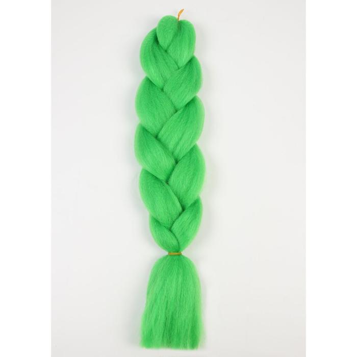ZUMBA Канекалон однотонный, гофрированный, 60 см, 100 гр, цвет зелёный(#AY26)