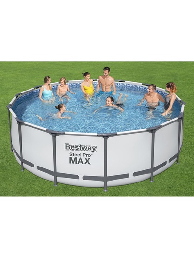 Бассейн каркасный Bestway Steel Pro Max 5612X, 427×122, фильтр-насос, лестница, тент, круглый
