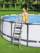 Бассейн каркасный Bestway Steel Pro Max 5612X, 427×122, фильтр-насос, лестница, тент, круглый - Фото 9