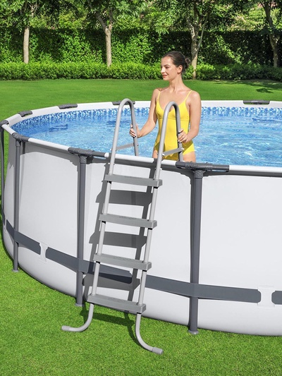 Бассейн каркасный Bestway Steel Pro Max 5612X, 427×122, фильтр-насос, лестница, тент, круглый