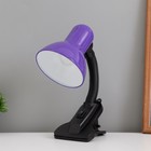 Лампа настольная Е27, с выкл. на зажиме (220 В) фиолетовая (108 В) - Фото 1