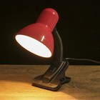 Лампа настольная Е27, на зажиме (220В) розовая - Фото 2