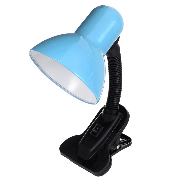 Лампа настольная Е27, с выкл. на зажиме (220В) голубая (108В) RISALUX - фото 1906777748