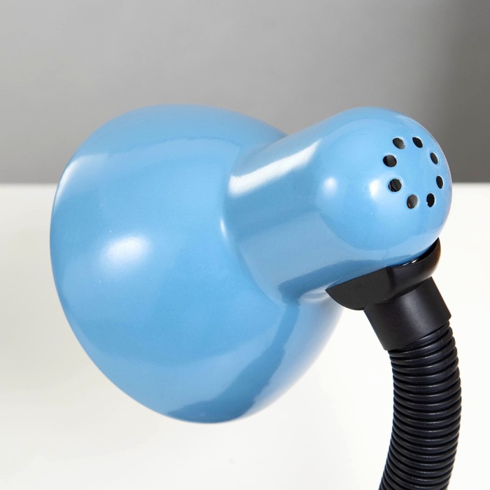 Лампа настольная Е27, с выкл. на зажиме (220В) голубая (108В) RISALUX - фото 1906777743
