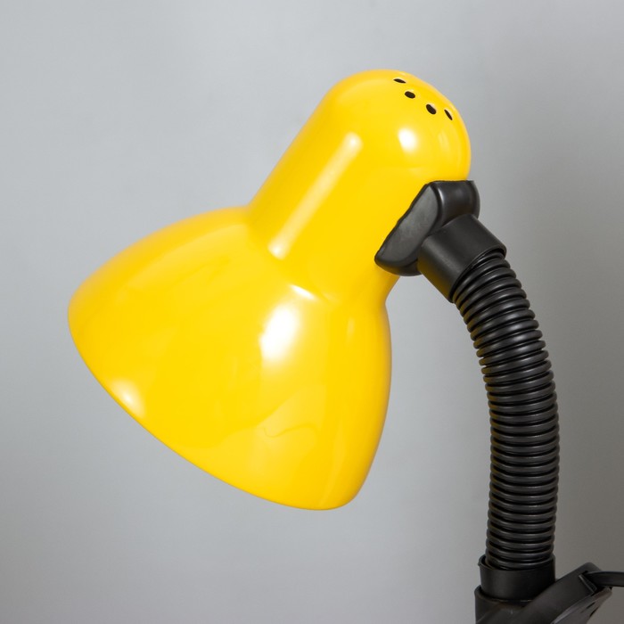 Лампа настольная Е27, с выкл. на зажиме (220В) желтая (108В) RISALUX - фото 1886159407