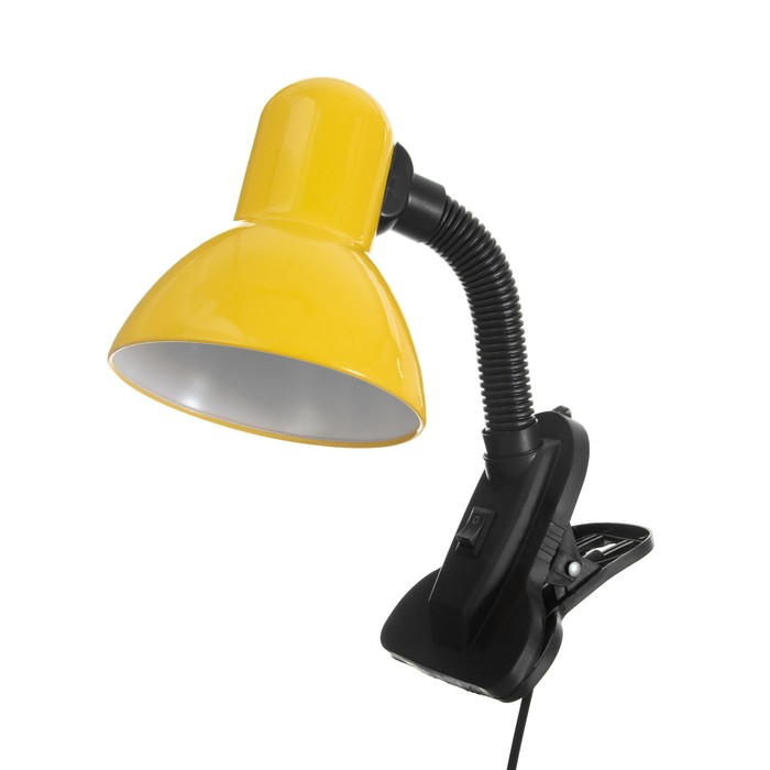 Лампа настольная Е27, с выкл. на зажиме (220В) желтая (108В) RISALUX - фото 1906777769