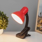 Лампа настольная Е27, с выкл. на зажиме (220В) красная (108В) RISALUX - Фото 9