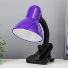 Лампа настольная Е27, светорегулятор, на зажиме (220В) фиолетовая (108А) - фото 3702665