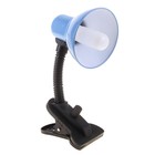 Лампа настольная Е27 , светорегулятор, на зажиме (220В) голубая (108А) RISALUX - фото 296984107