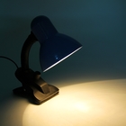 Лампа настольная Е27 , светорегулятор, на зажиме (220В) голубая (108А) RISALUX - Фото 3