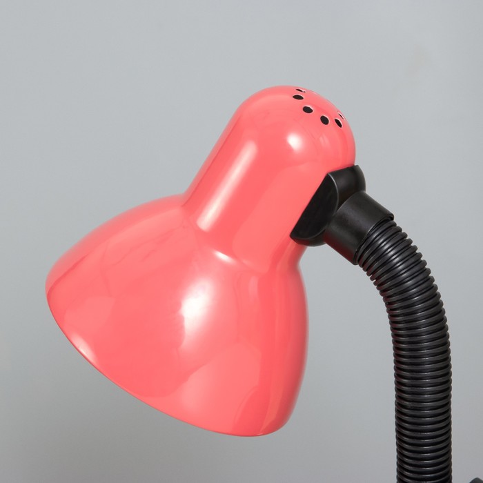 Лампа настольная Е27 с выкл. на зажиме (220В) розовая (108В) RISALUX - фото 1906777837