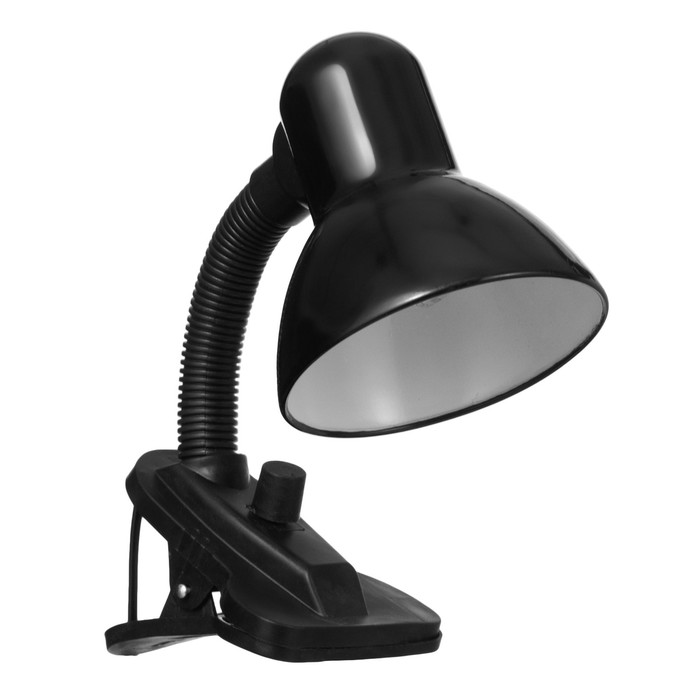 Лампа настольная Е27, светорегулятор, на зажиме (220В) черная (108А) RISALUX - фото 1887641514
