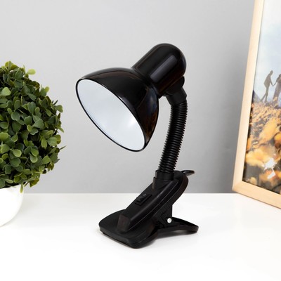 Лампа настольная Е27, с выкл. на зажиме (220 В) черная (108 В) RISALUX