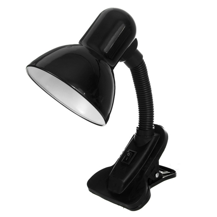 Лампа настольная Е27, с выкл. на зажиме (220В) черная (108В) RISALUX - фото 1906777863