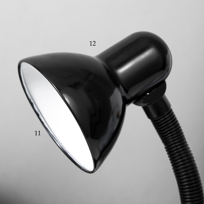 Лампа настольная Е27, с выкл. (220В) черная (203В) RISALUX - фото 1887641530
