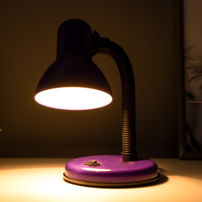 Лампа настольная Е27, с выкл. (220В) фиолетовая (203В) RISALUX - фото 1887641547