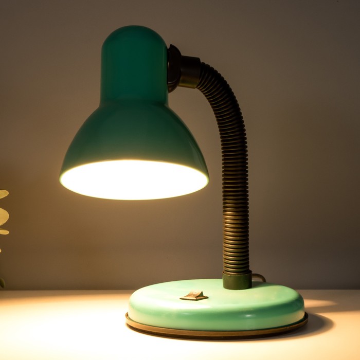 Лампа настольная Е27, с выкл. (220В) зеленая (203В) RISALUX - фото 1887641576