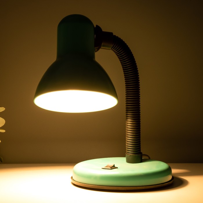 Лампа настольная Е27, с выкл. (220В) зеленая (203В) RISALUX - фото 1887641577