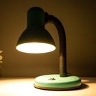 Настольная лампа для школы и офиса на подставке RISALUX Е27, с выкл. 220 В, зелёная - Фото 4