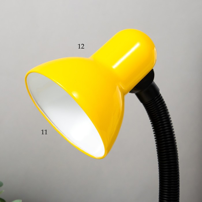Лампа настольная Е27, с выкл. (220В) желтая (203В) RISALUX - фото 1887641582