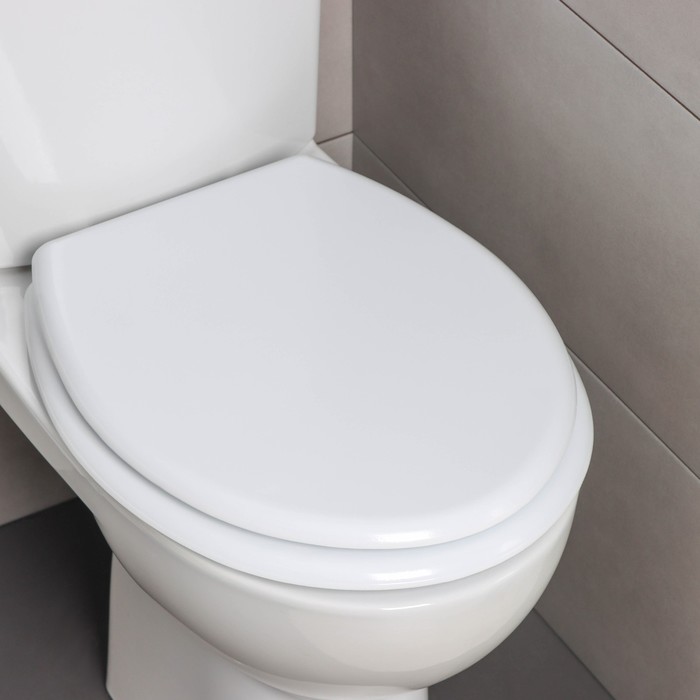 Сиденье для унитаза, 45×35×5 см, цвет белый - фото 1905328423