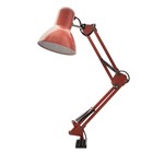 Лампа настольная Е27, h=55 см, шарнирная, на зажиме (220В) красная RISALUX - Фото 14