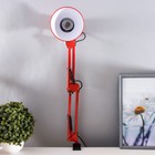 Лампа настольная Е27, h=55 см, шарнирная, на зажиме (220В) красная RISALUX - Фото 4