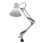 Лампа настольная Е27, h=55 см, шарнирная, на зажиме (220 В) белая RISALUX - Фото 14