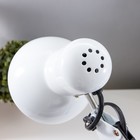 Лампа настольная Е27, h=55 см, шарнирная, на зажиме (220 В) белая RISALUX - Фото 7