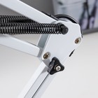 Лампа настольная Е27, h=55 см, шарнирная, на зажиме (220 В) белая RISALUX - Фото 9