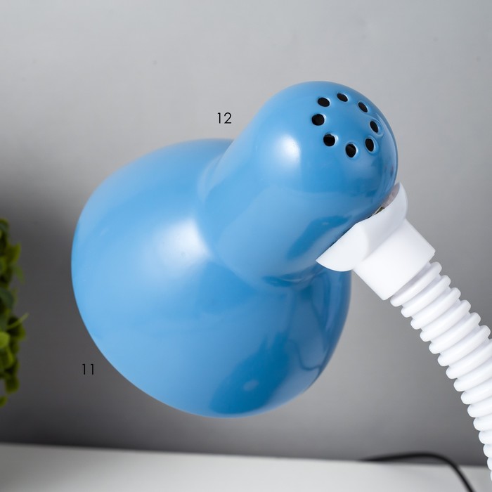 Лампа настольная Е27, "Капелька" с подставкой для ручек,(220В) голубая (304В) RISALUX - фото 1886159743