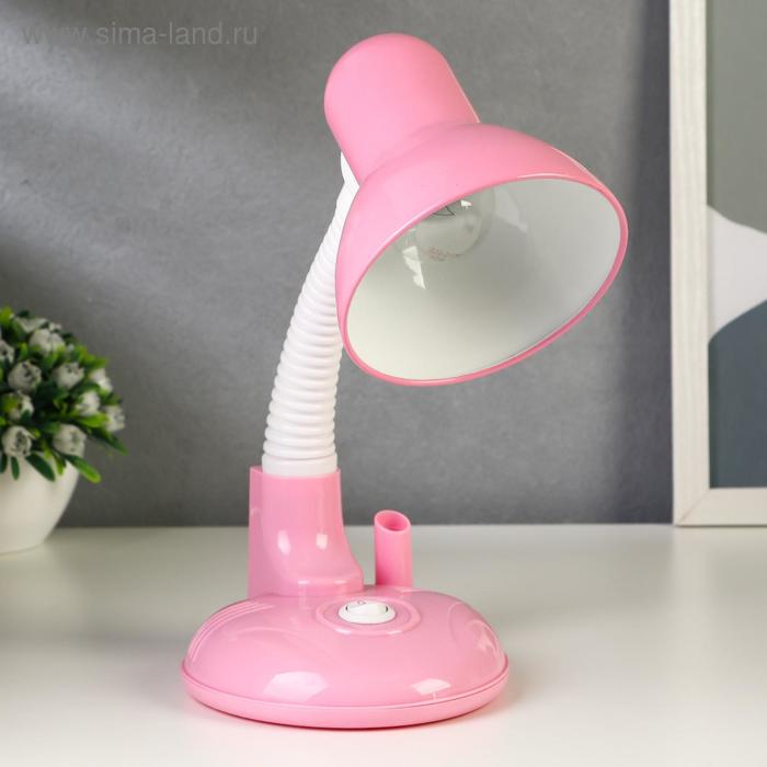 Лампа настольная "Капелька" 1xE27 розовый с подставкой для ручек,(220В) розовая (304В) - Фото 1