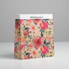 Пакет крафтовый With big love, 23 × 27 × 12 см (3 шт) - фото 804433334