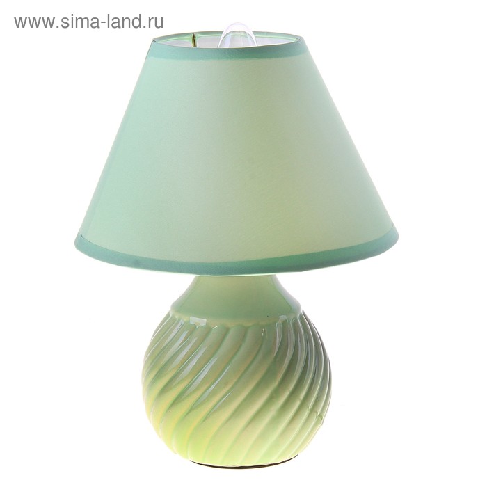 Лампа настольная "Волны", 22 см, 220V, зеленая - Фото 1