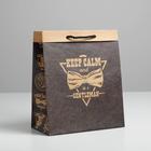 Пакет подарочный крафтовый, упаковка, Be a gentleman, 23 х 27 х 12 см  (артикул 5307536)  большой выбор товаров оптом и в розницу по низким ценам с доставкой