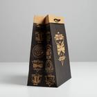 Пакет подарочный крафтовый, упаковка, Be a gentleman, 23 х 27 х 12 см - фото 68051713