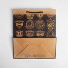 Пакет подарочный крафтовый, упаковка, Be a gentleman, 23 х 27 х 12 см - фото 68051715