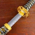 Сувенирное оружие "Катана Хикэру" 78 см, чёрная с золотом, на подставке - фото 8642627