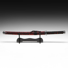 Сувенирное оружие «Катана на подставке», чёрные ножны с красным узором, 70см - Фото 2