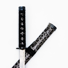 Макет оружия «Сувенирная катана на подставке», темно серые ножны под леопарда, 89 см - Фото 11