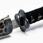 Макет оружия «Сувенирная катана на подставке», темно серые ножны под леопарда, 89 см - Фото 10