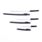 Макет оружия «Сувенирные катаны на подставке 3в1. Чёрный с дымкой», подарочный набор, ножны дерево, бордо глянец, 51 см; 77 см; 100 см - Фото 17