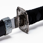 Макет оружия «Сувенирные катаны на подставке 3в1. Чёрный с дымкой», подарочный набор, ножны дерево, бордо глянец, 51 см; 77 см; 100 см - Фото 4