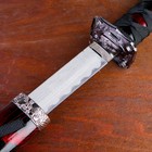 Макет оружия «Сувенирные катаны на подставке 3в1. Чёрный с дымкой», подарочный набор, ножны дерево, бордо глянец, 51 см; 77 см; 100 см - Фото 7