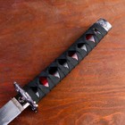 Макет оружия «Сувенирные катаны на подставке 3в1. Чёрный с дымкой», подарочный набор, ножны дерево, бордо глянец, 51 см; 77 см; 100 см - Фото 8