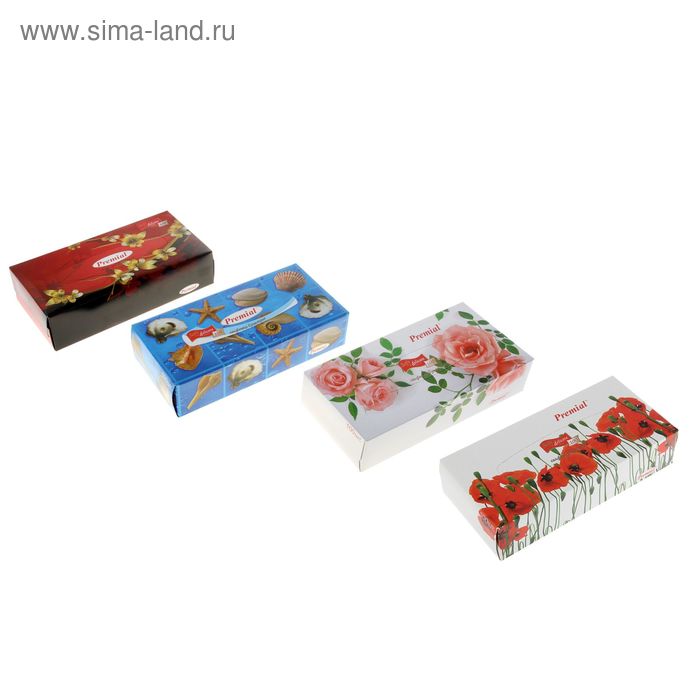 Влажные салфетки Premial, косметические 2-слойные, МИКС, 100 шт. - Фото 1