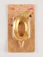 Свеча в торт «Цифра 0», золотая, 6.5 см - Фото 4