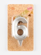 Свеча в торт «Цифра 6», серебряная, 6.5 см - Фото 5