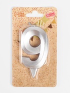 Свеча в торт «Цифра 9», серебряная, 6.5 см - Фото 2