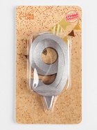 Свеча в торт «Цифра 9», серебряная, 6.5 см - Фото 5